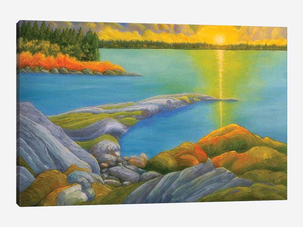 Morning On The Lake by Veikko Suikkanen 1-piece Canvas Artwork