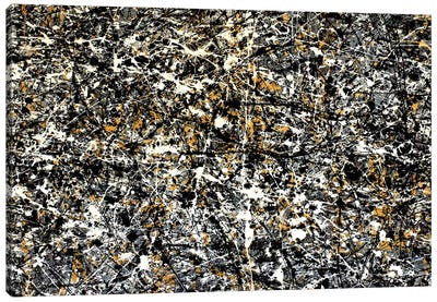 Black And White Canvas Art Print - Similar to Jackson Pollock