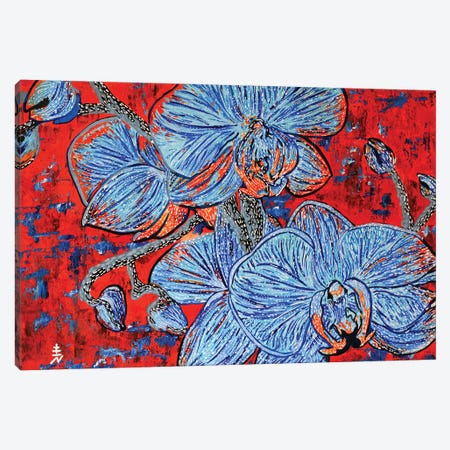 Cherry Blue Canvas Print #VKL21} by Vincent Keele Canvas Wall Art