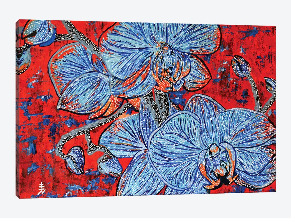 Cherry Blue by Vincent Keele 1-piece Canvas Print