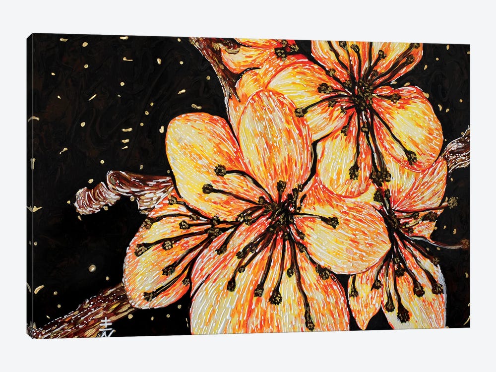 Golden Ukon Sakura by Vincent Keele 1-piece Canvas Art Print
