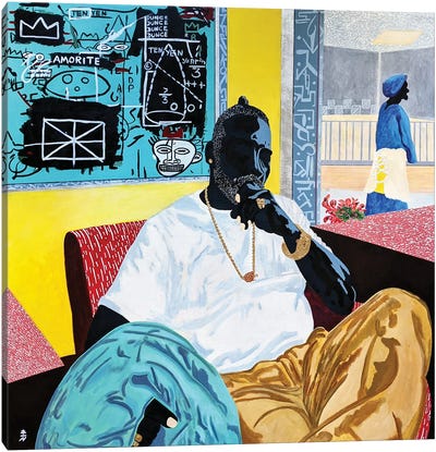 Julius Canvas Art Print - Contemporary Portraiture by Black Artists
