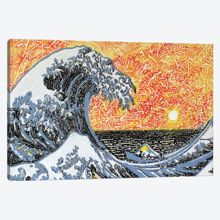 Kanagawa Wave Canvas Print #VKL36} by Vincent Keele Canvas Art