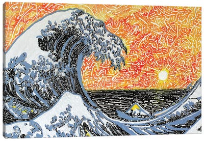 Kanagawa Wave Canvas Art Print - Vincent Keele