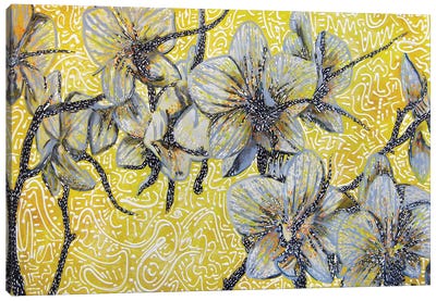 Yellow Orchids Canvas Art Print - Art Enthusiast
