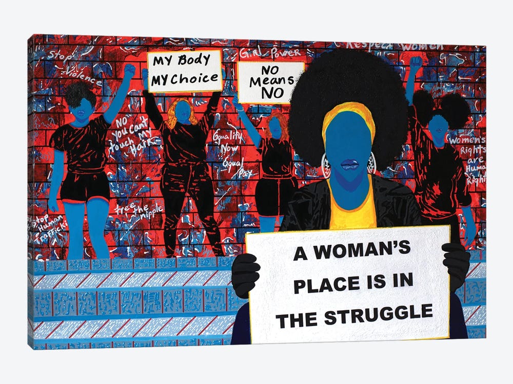 A Womans Place Is In The Struggle by Vincent Keele 1-piece Canvas Art