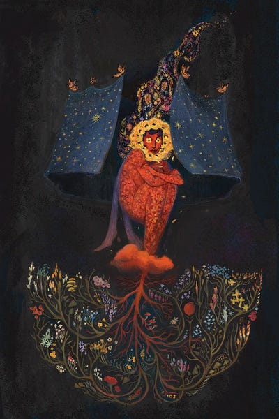 Spring Goes Back To Sleep by Varsam Kurnia framed canvas print