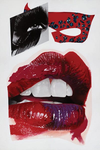 Ribbon In Her Eyes by Vakseen wood print