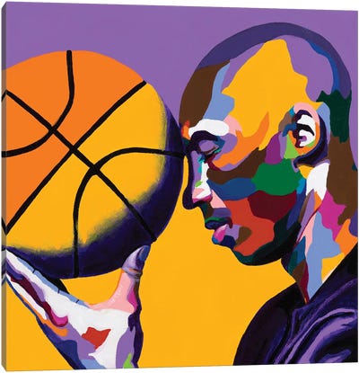 One With The Game Canvas Art Print - Athletes & Coaches