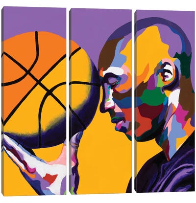 One With The Game Canvas Art Print - 3-Piece Pop Art