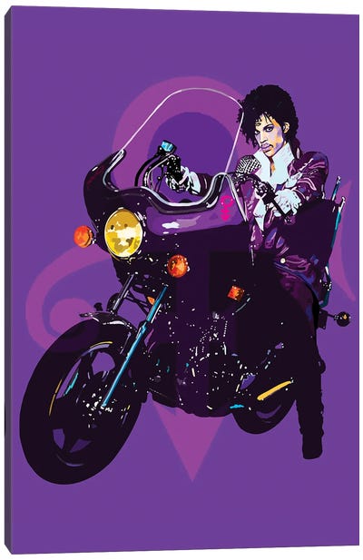 Purple Reign Canvas Art Print - Motorcycle Art