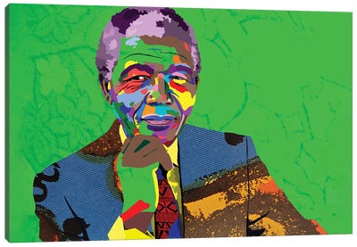 Nelson Mandela Canvas Artwork by Professor Foolscap