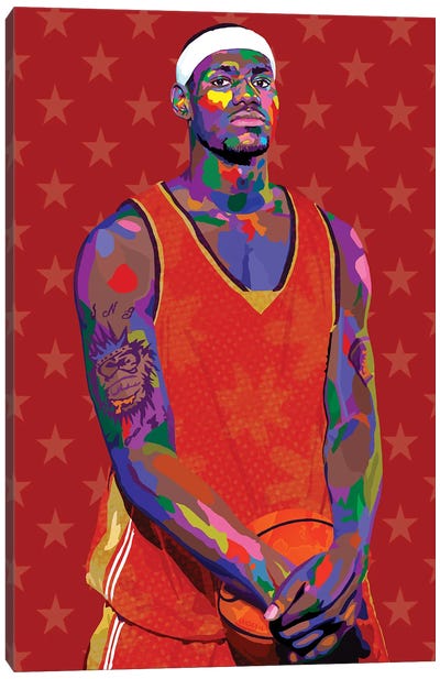 The World Is Yours King Canvas Art Print - LeBron James