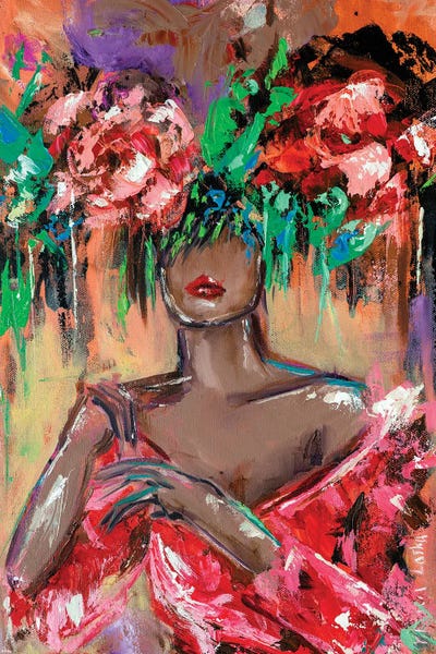 Blooming Lady in Red