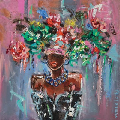 Blooming Paradise Of Her Soul by Viktoria Latka framed canvas print