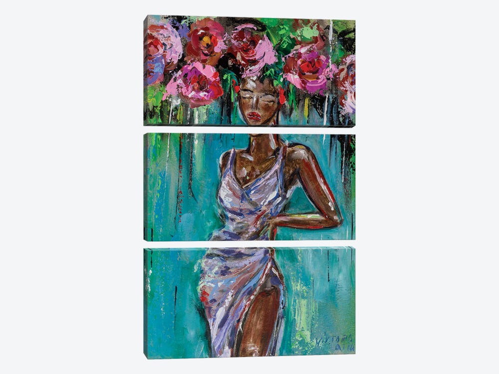 Blossoming Womanhood by Viktoria Latka 3-piece Canvas Art