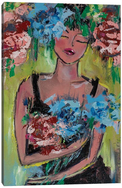 A Feast Of The Flowering Woman Canvas Art Print - Viktoria Latka