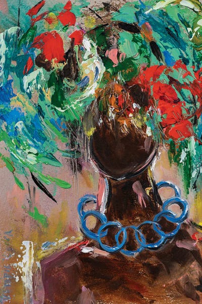 Woman In Summer by Viktoria Latka framed canvas print