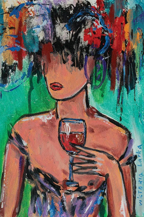 Faceless Woman With Wine