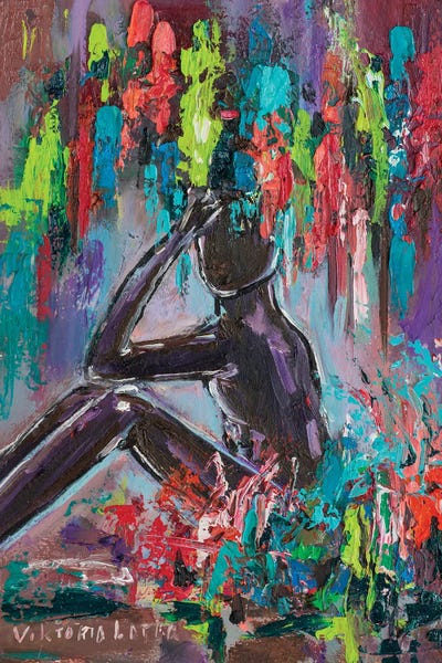 African Woman In Flowers by Viktoria Latka multi panel art