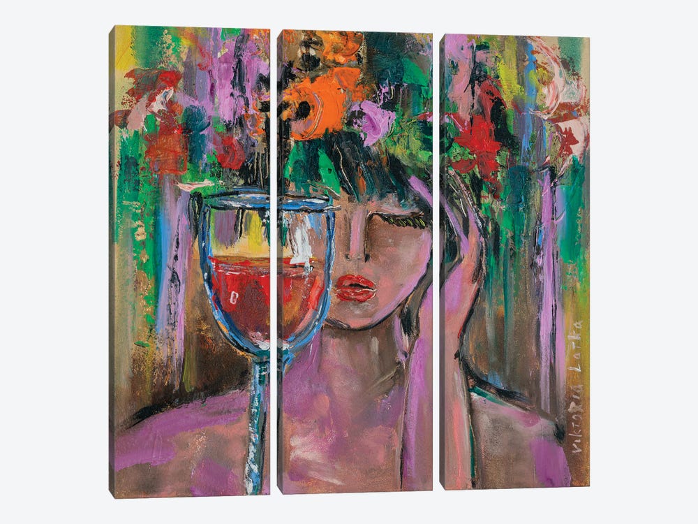 Pleasure Out Of Time by Viktoria Latka 3-piece Canvas Print