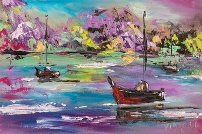 Hawaiian Paradise In Pink by Viktoria Latka framed canvas print