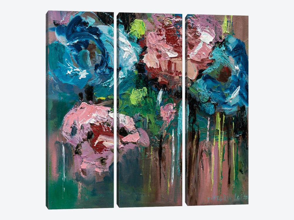 Hydrangea And Freshness Of Feelings by Viktoria Latka 3-piece Canvas Artwork