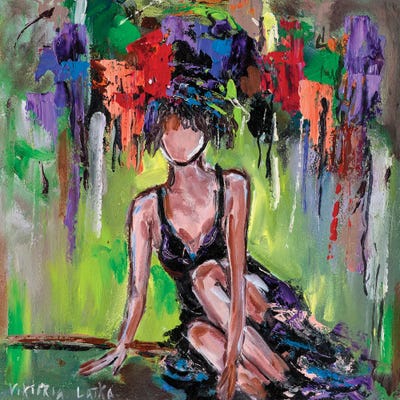 Abstract Sensuality In Colors by Viktoria Latka framed canvas print