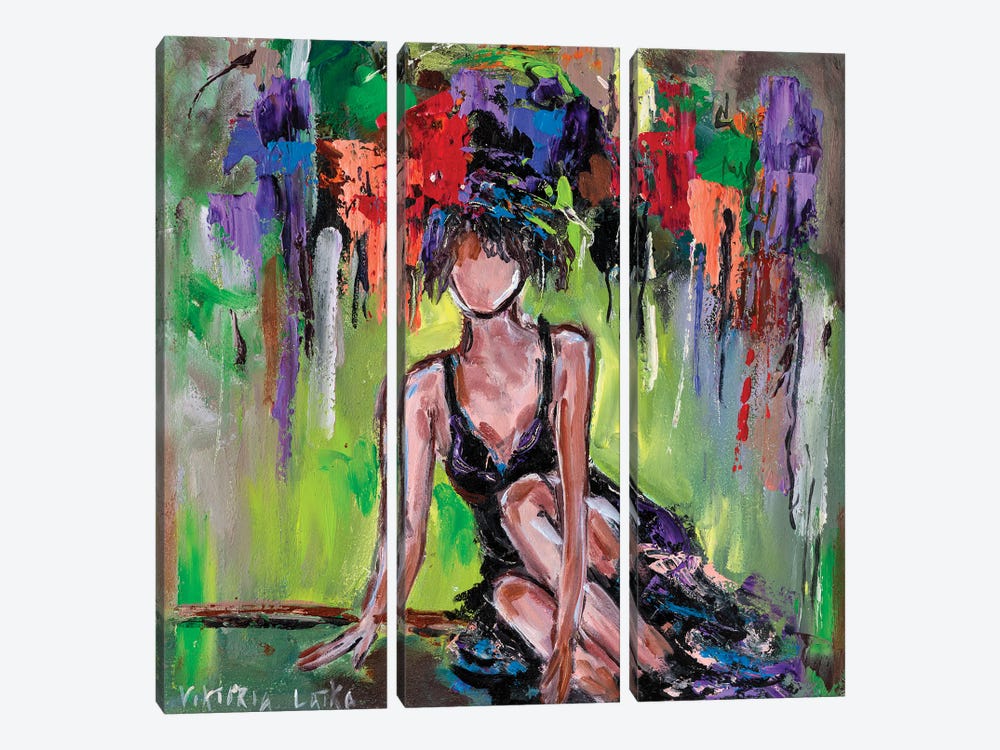 Abstract Sensuality In Colors by Viktoria Latka 3-piece Canvas Print