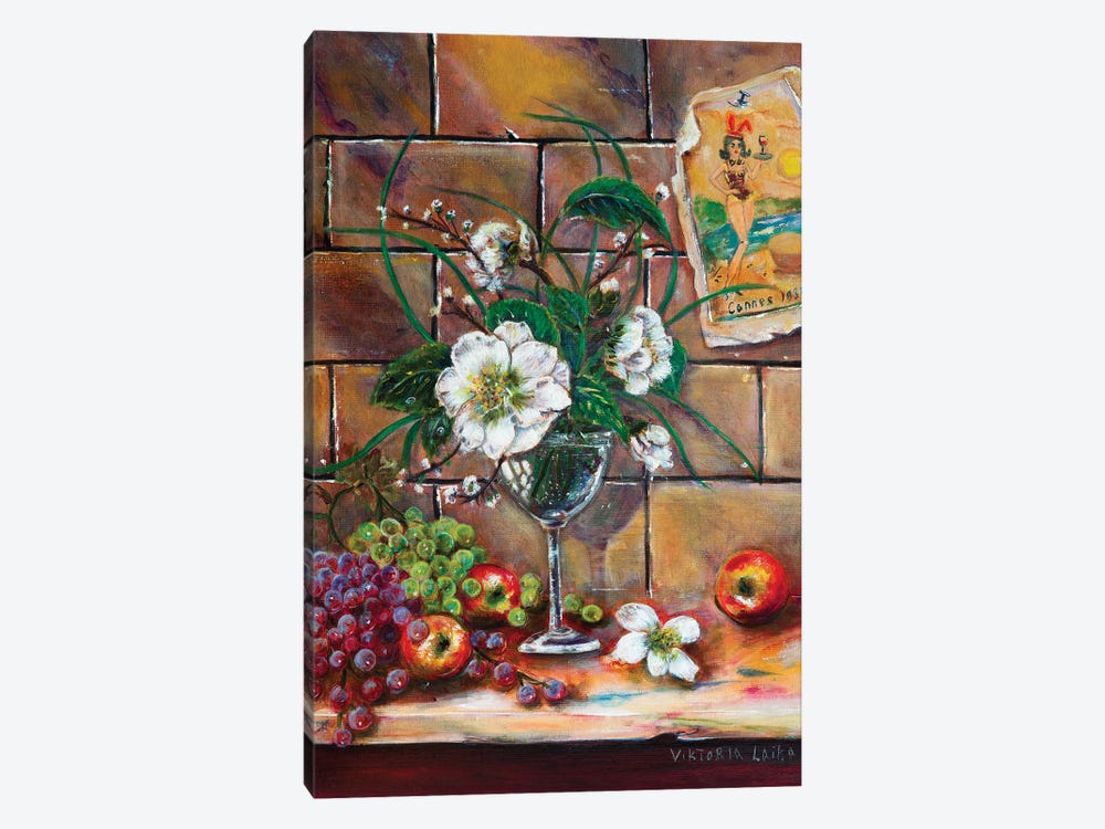 French Still Life With Lilies by Viktoria Latka 1-piece Canvas Art
