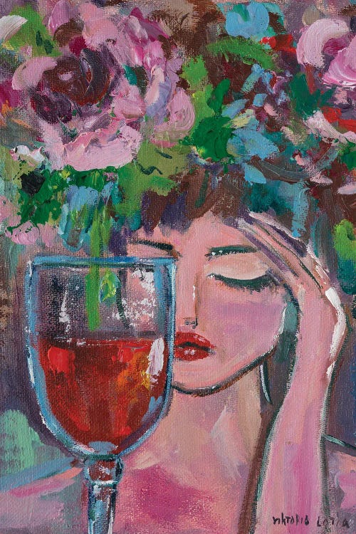 Her, A Flower And Wine