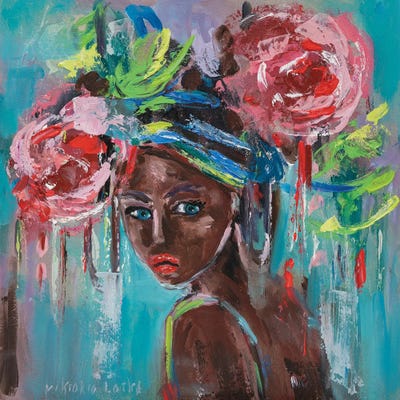 Wild Rose by Viktoria Latka framed canvas print