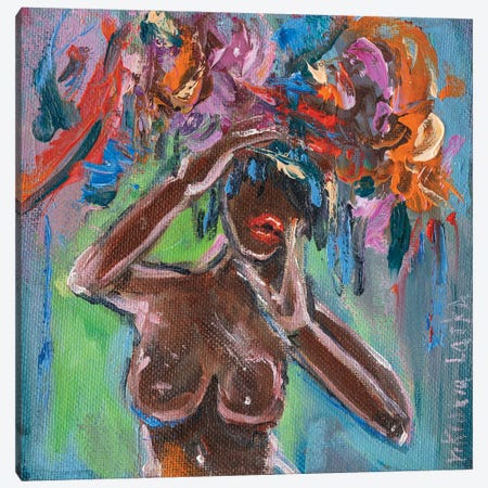 Floral Nude Canvas Print #VKT218} by Viktoria Latka Art Print