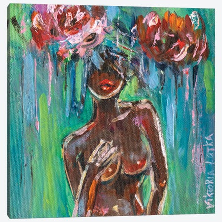 Floral Nude II Canvas Print #VKT219} by Viktoria Latka Canvas Art Print