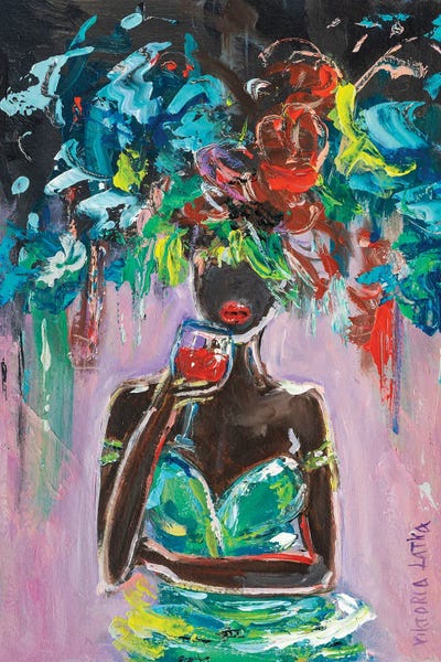 Wine Evening Of A Hot Day by Viktoria Latka framed canvas print