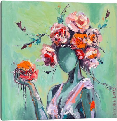 The Fragrant Soul Of Flowers Canvas Art Print - Floral Portrait Art