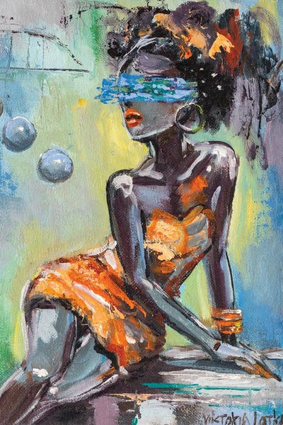 A Sphere In Space by Viktoria Latka framed canvas print