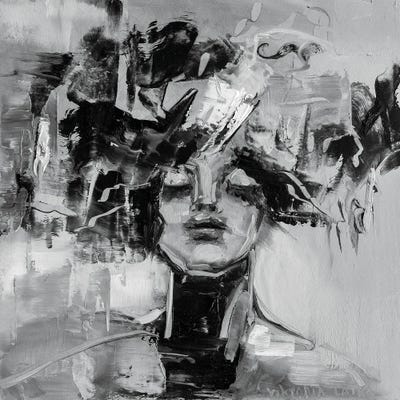 Abstract Portrait by Viktoria Latka framed canvas print