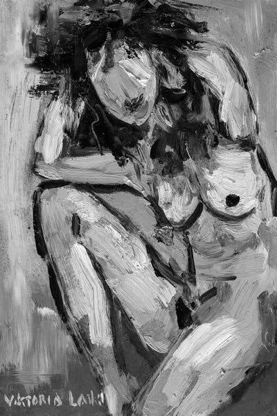 Female Body Art by Viktoria Latka framed canvas print