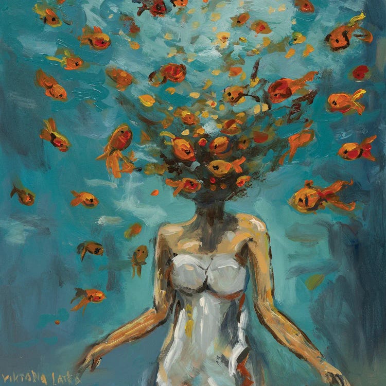 Underwater With Fish by Viktoria Latka wall art