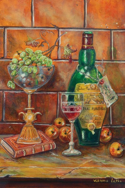 Should We Have A Drink In The Evening by Viktoria Latka framed canvas print