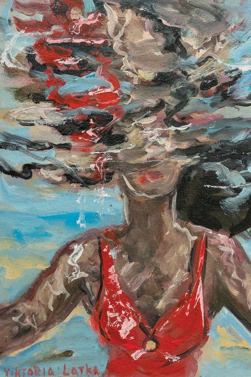 Red Swimsuit by Viktoria Latka wall art