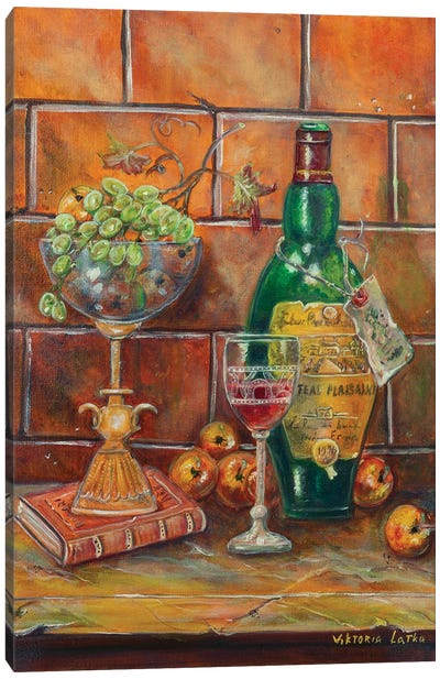 Should We Have A Drink In The Evening Canvas Art Print - Viktoria Latka