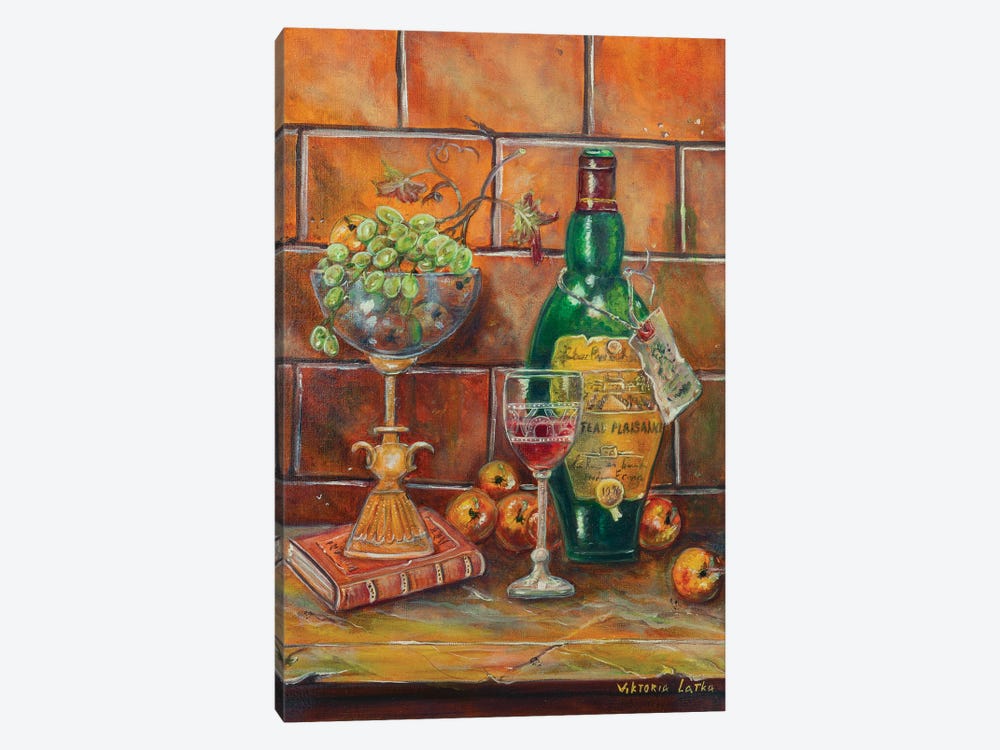 Should We Have A Drink In The Evening by Viktoria Latka 1-piece Canvas Print