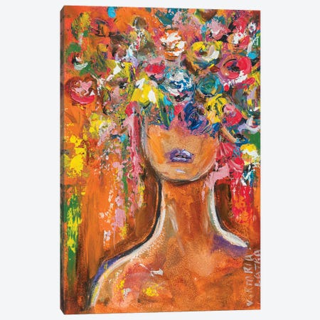 Blooming White Woman Canvas Print #VKT35} by Viktoria Latka Canvas Art
