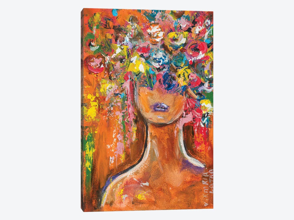 Blooming White Woman by Viktoria Latka 1-piece Canvas Art