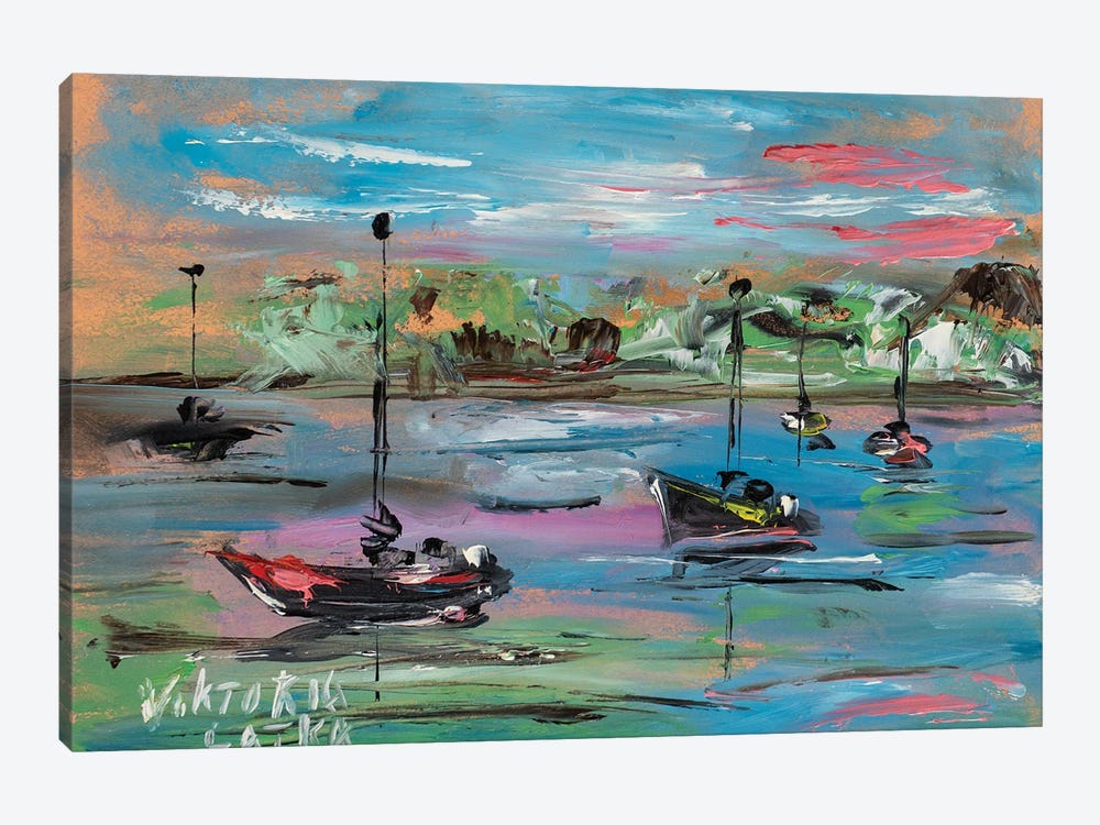 Hawaiian Paradise In Green by Viktoria Latka 1-piece Canvas Art Print