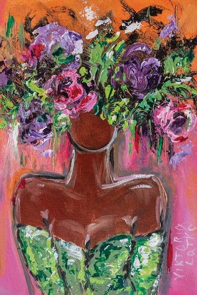 Lovely Girl In Green by Viktoria Latka canvas print