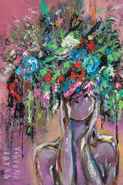 Diana's Purple Mist by Viktoria Latka framed canvas print