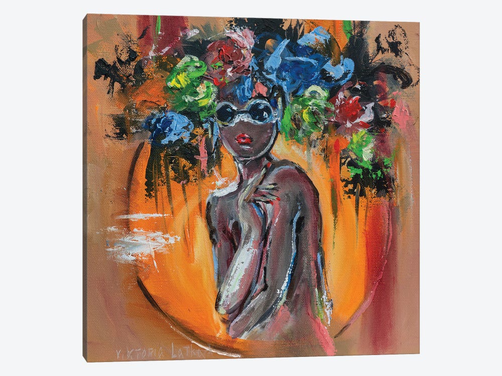 Blooming Girl At Sun Dawn by Viktoria Latka 1-piece Canvas Wall Art